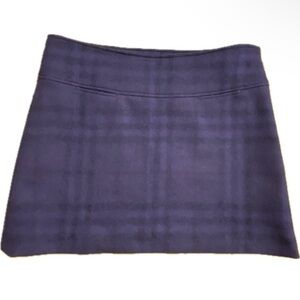 Burberry Women’s Plaid Wool Miniskirt Purple Lined Authentic 8 excellent cond